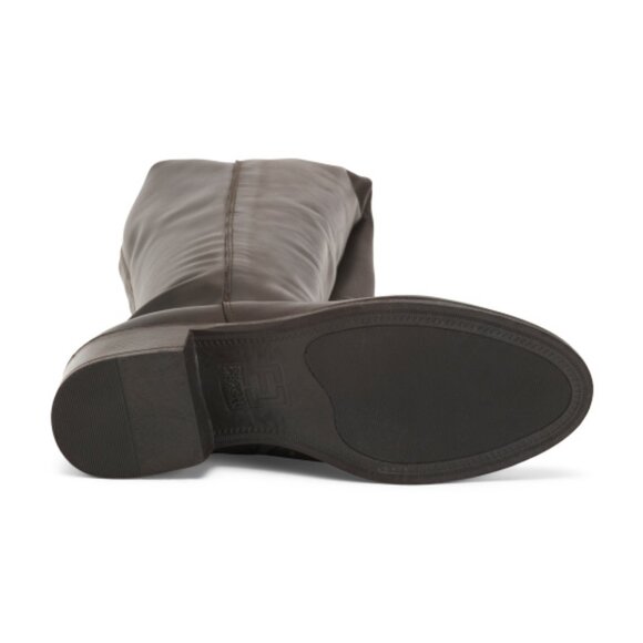 EMANUELE CRASTO Made In Italy Leather To The Knee Boots - Picture 3 of 3